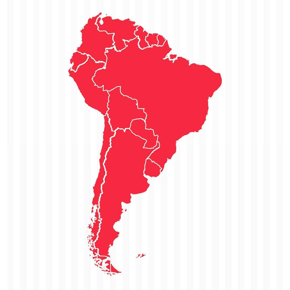 staten kaart van zuiden Amerika met gedetailleerd borders vector