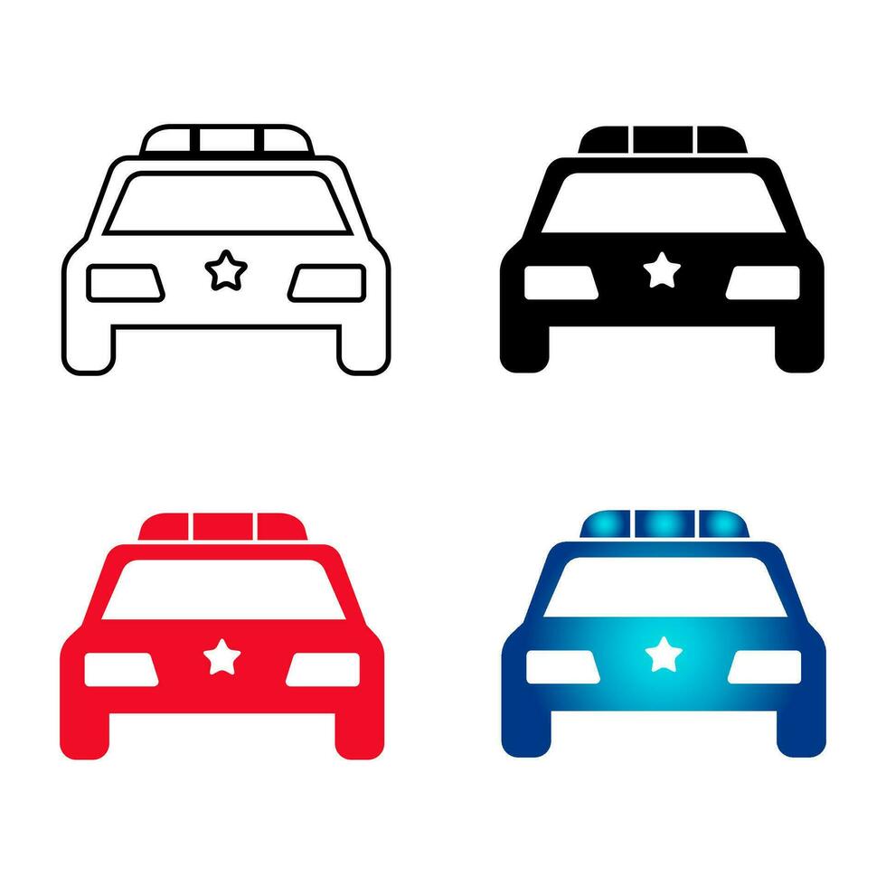 abstract Politie auto silhouet illustratie vector