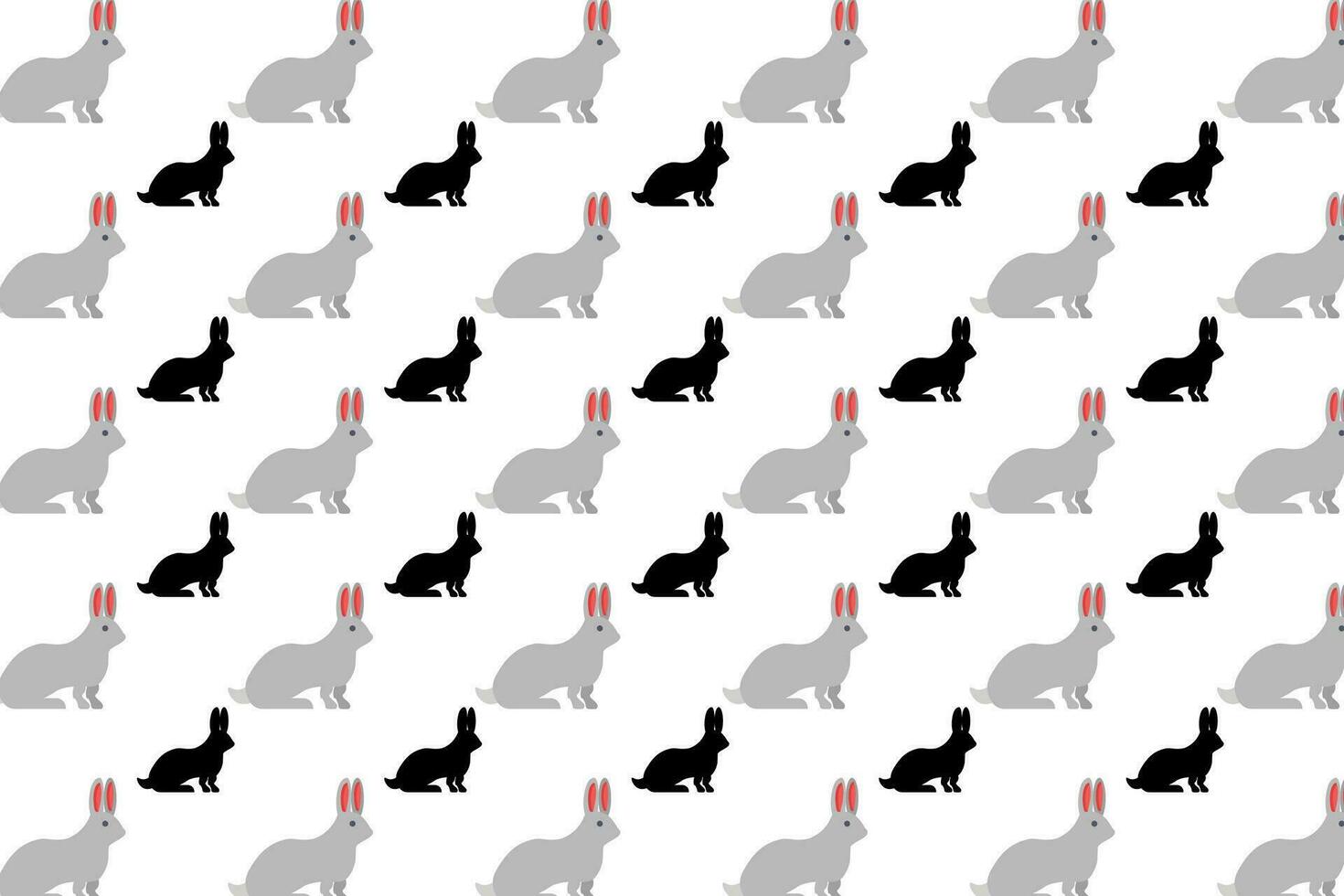 vlak konijn dier patroon achtergrond vector