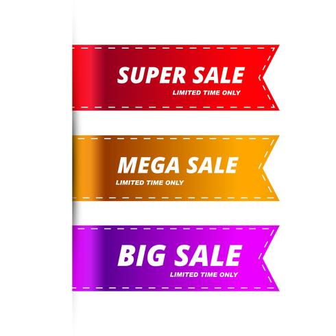 Moderne verkoop banners kleurrijke sjabloon vector