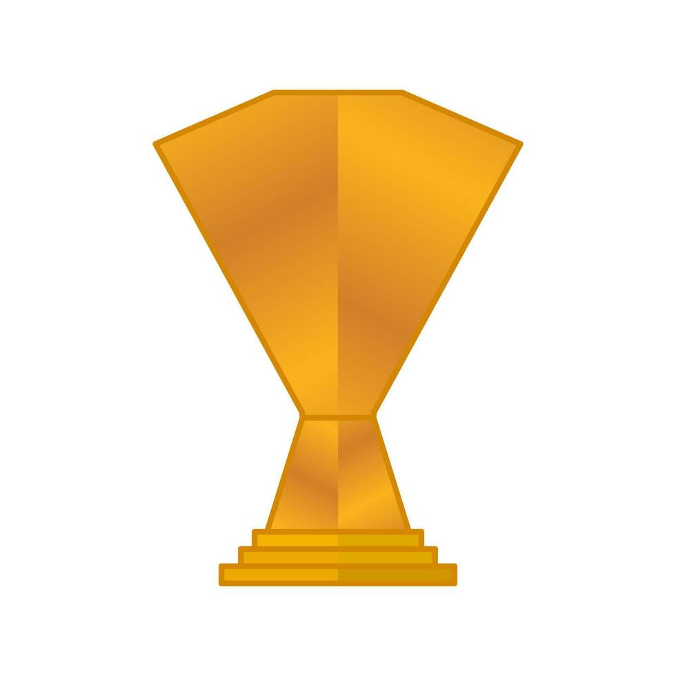 elegant goud kleur kampioenschap trofee vector