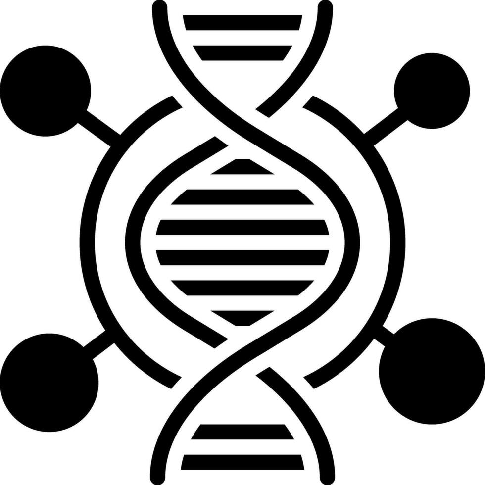 solide icoon voor dna vector