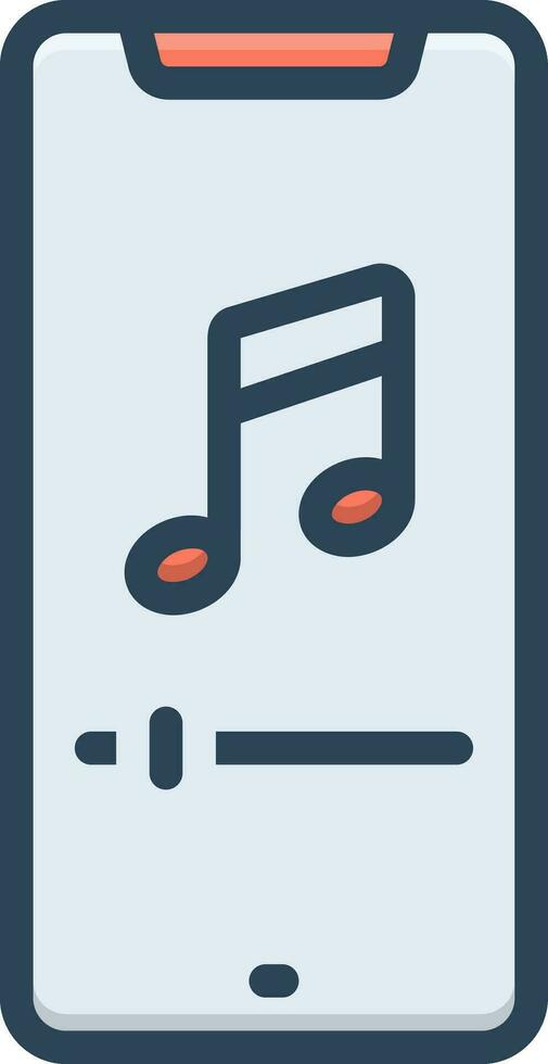 kleur icoon voor lied vector