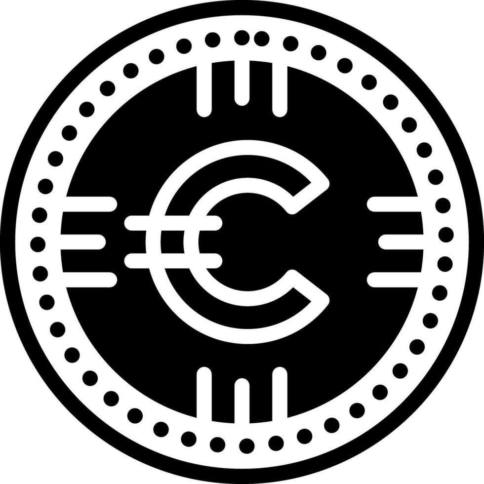 solide icoon voor euro vector
