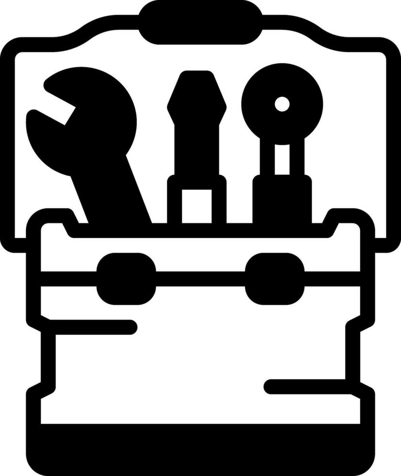 solide icoon voor gereedschapskist vector