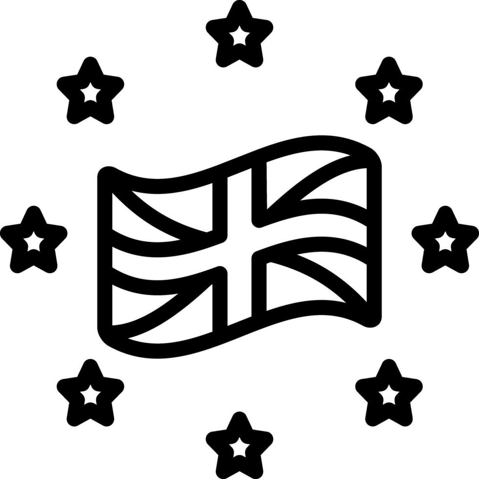 lijn icoon voor Brits vector