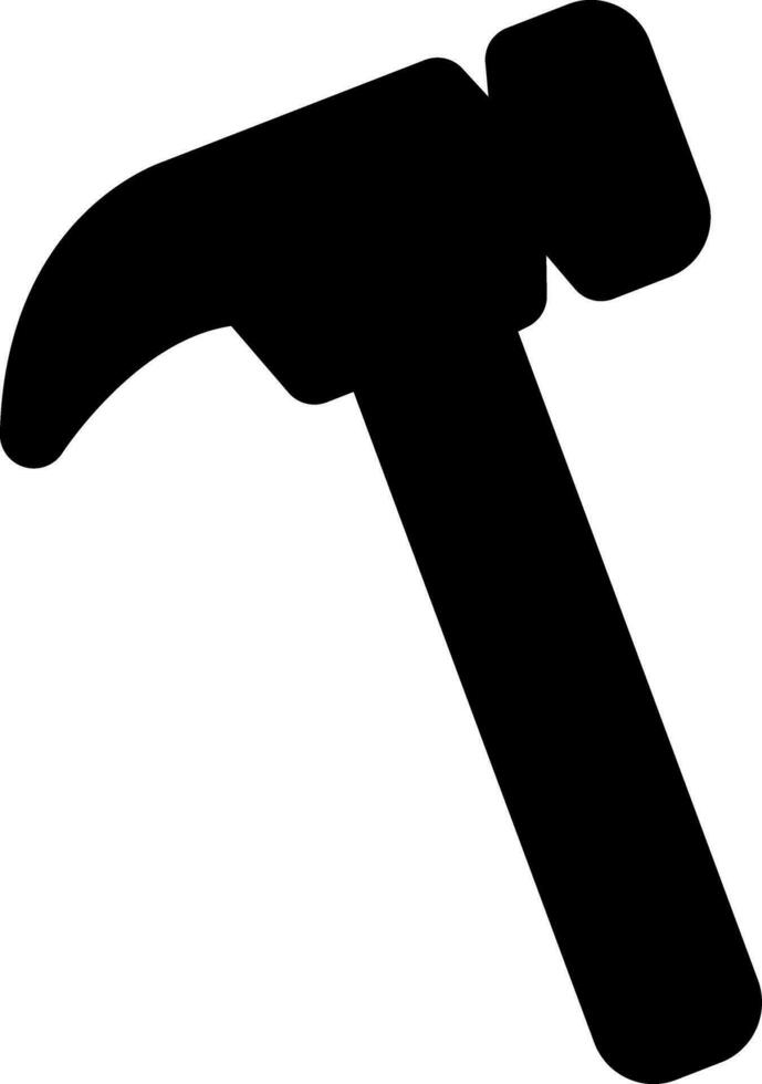 solide icoon voor hamer vector