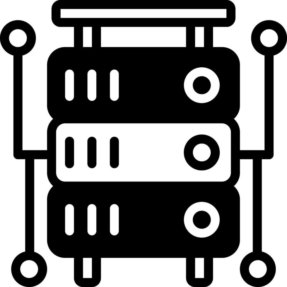 solide icoon voor databank vector