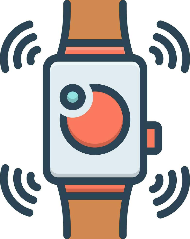 kleur icoon voor SmartWatch vector