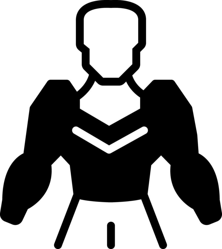 solide icoon voor humanoid vector