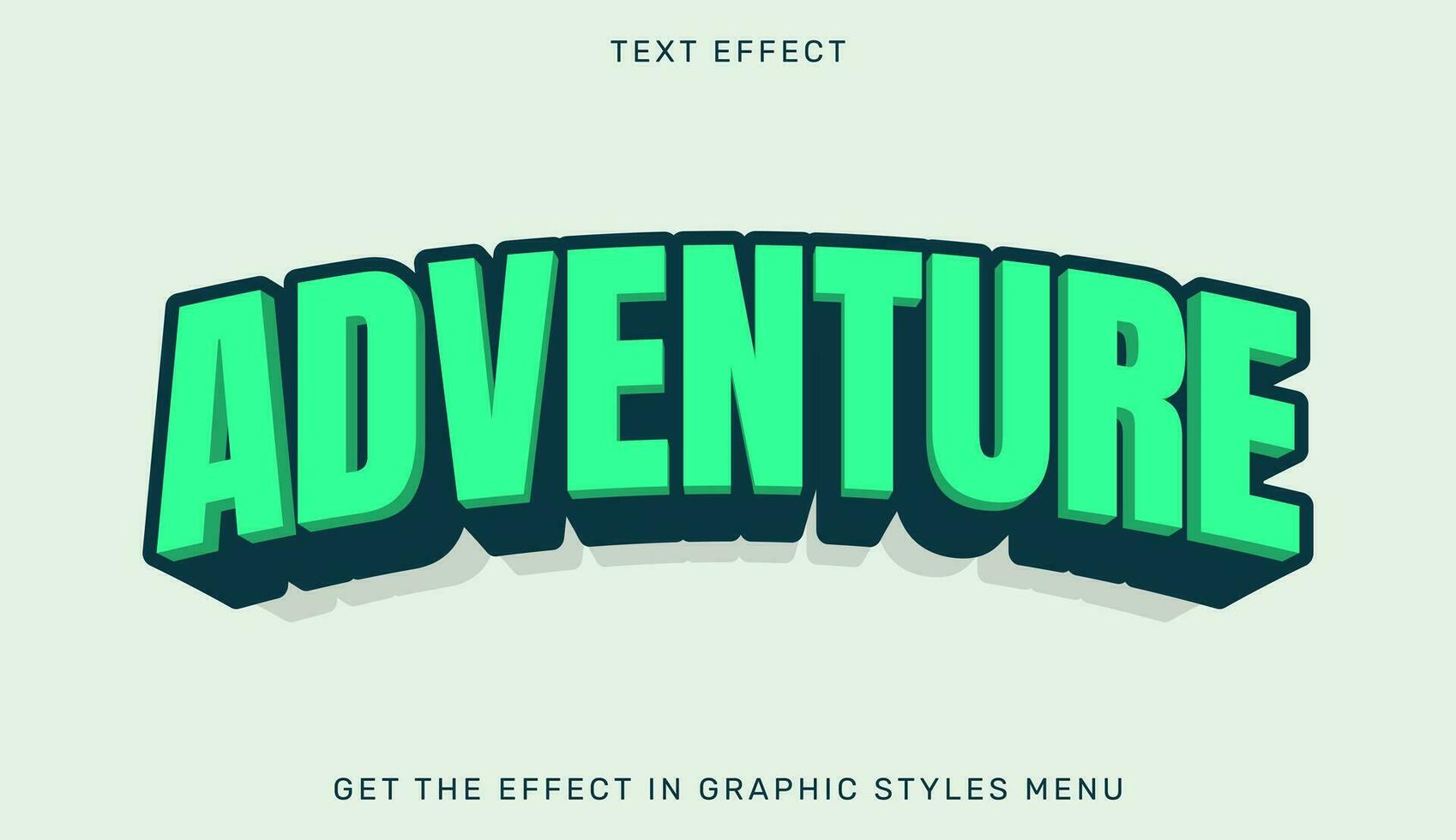 avontuur bewerkbare tekst effect in 3d stijl. tekst embleem voor reclame, branding, bedrijf logo vector