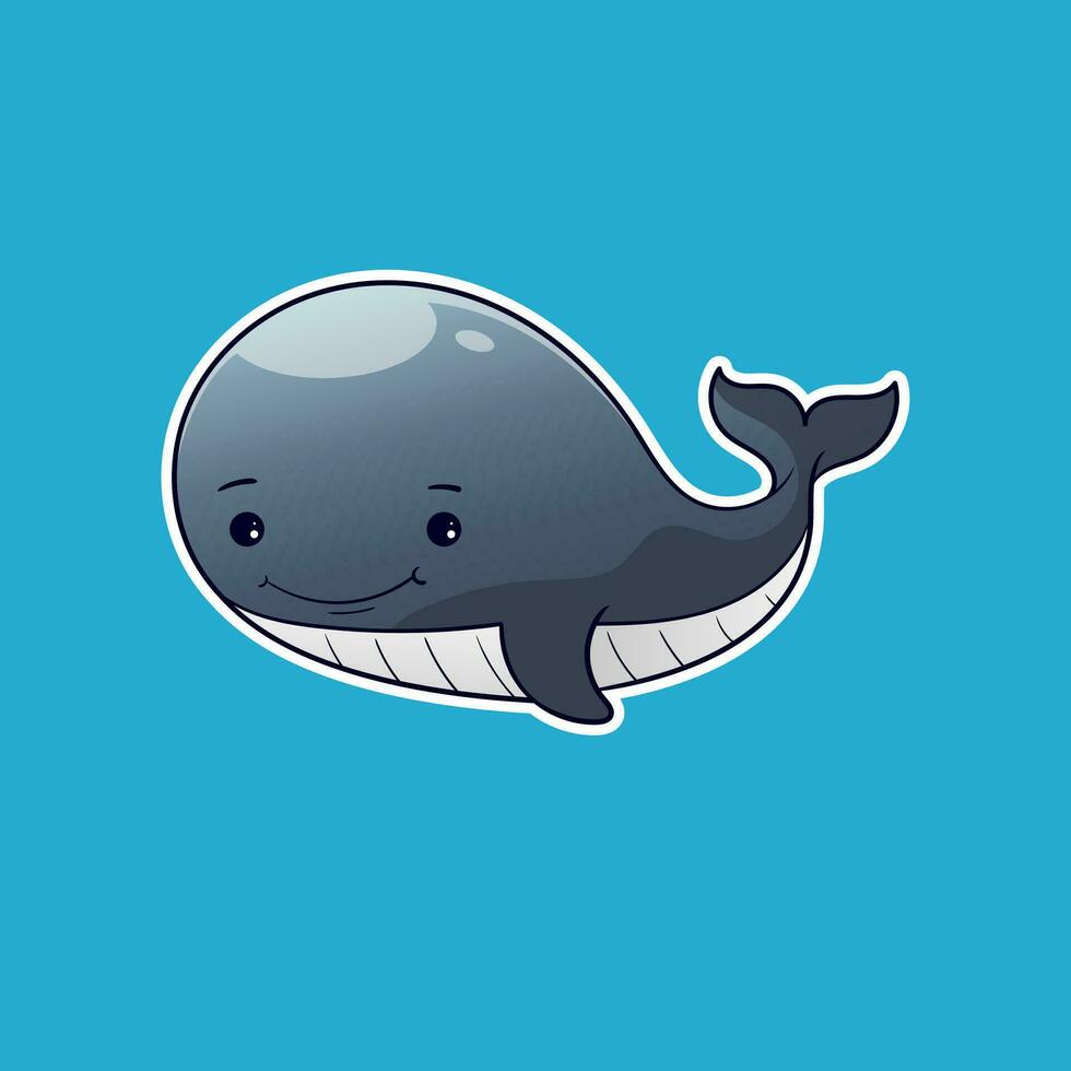 schattig baby walvis zeeleven dier tekenfilm geïsoleerd Aan wit achtergrond regenboog in Scandinavisch stijl Aan een geïsoleerd achtergrond vector