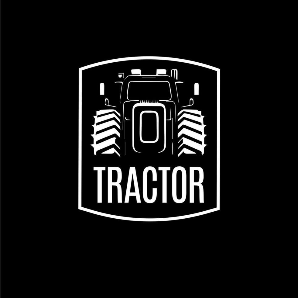 trekker embleem, boerderij werkpaard teken, landbouw logo, veldwerk machinerie icoon. vector illustratie.