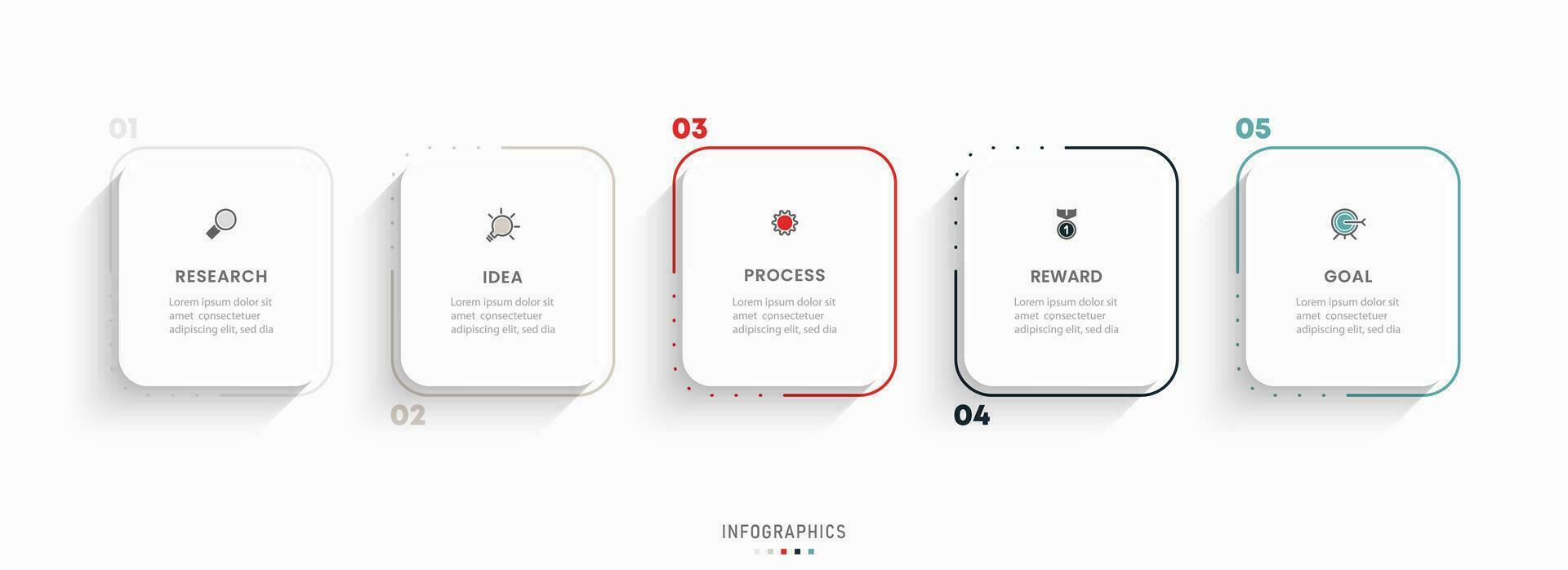 vector infographic labelontwerpsjabloon met pictogrammen en 4 opties of stappen. kan worden gebruikt voor procesdiagram, presentaties, workflowlay-out, banner, stroomschema, infografiek.