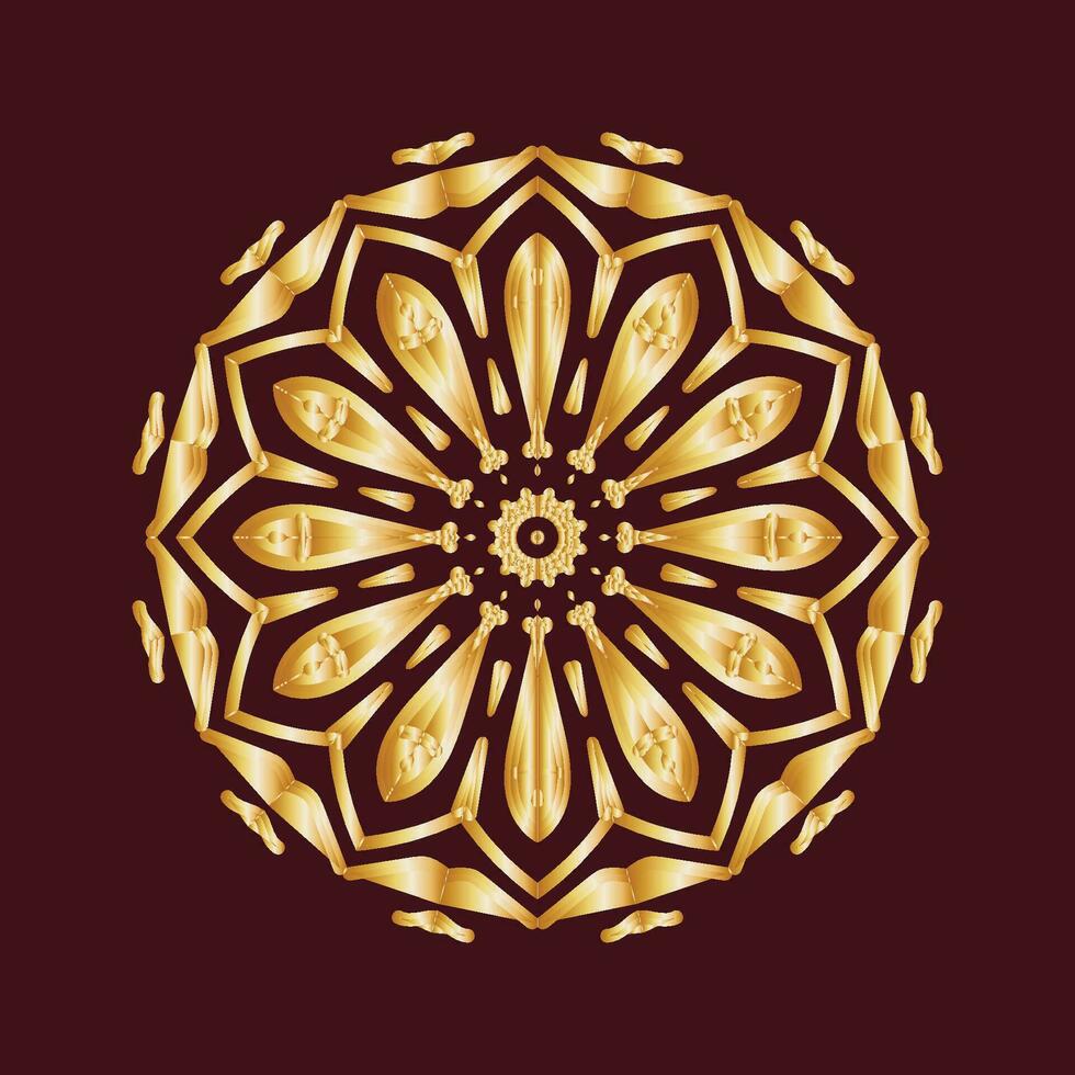 abstract mandala circulaire patroon helling in het formulier van mandala voor henna, mehndi, tatoeëren, decoratie. decoratief ornament in etnisch oosters stijl. helling kleur mandala. vector