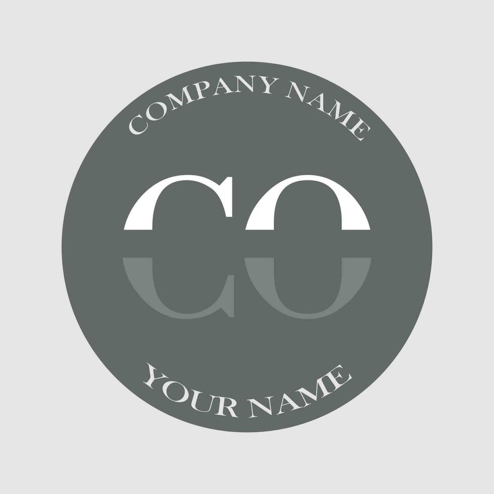 eerste co logo brief monogram luxe hand- getrokken vector