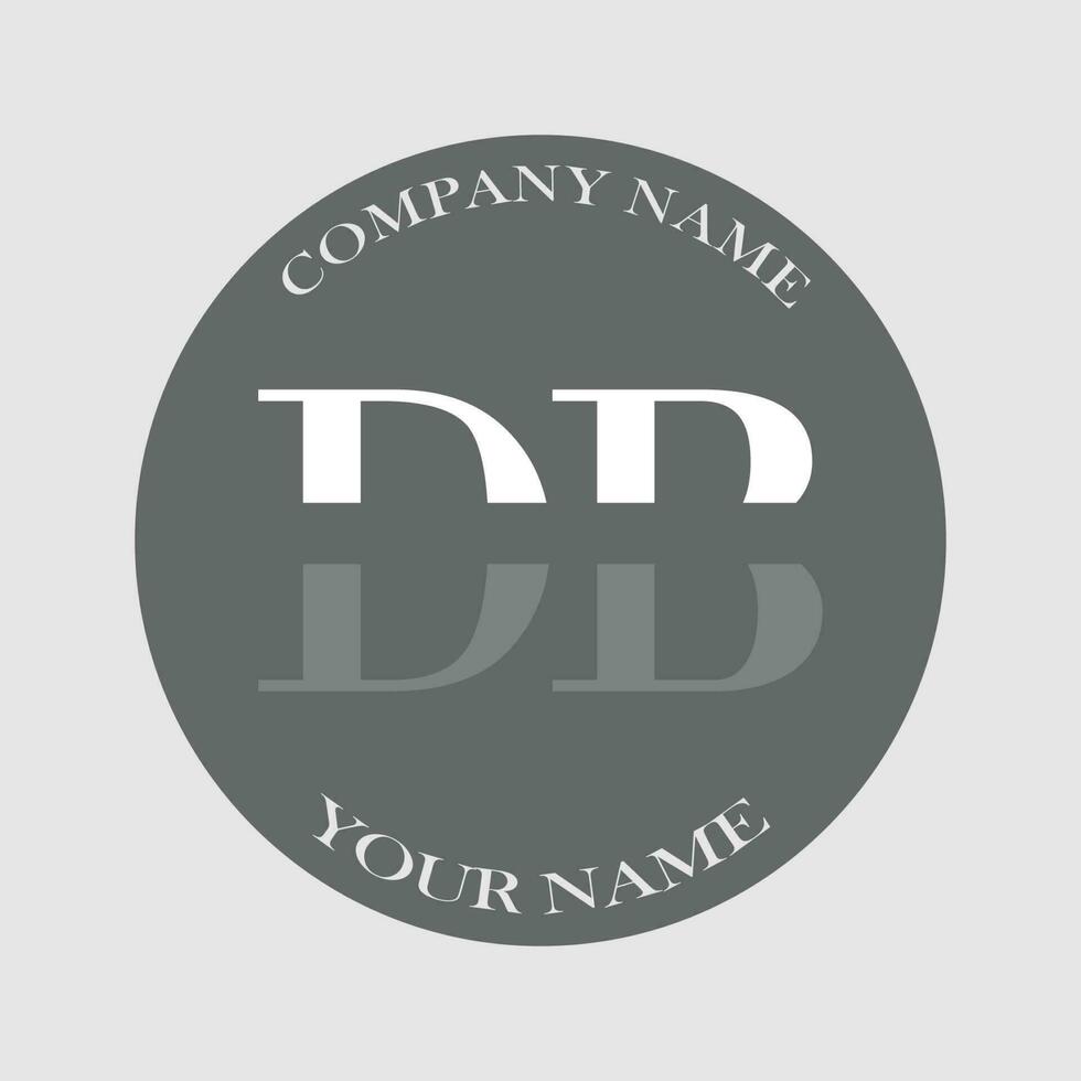 eerste db logo brief monogram luxe hand- getrokken vector