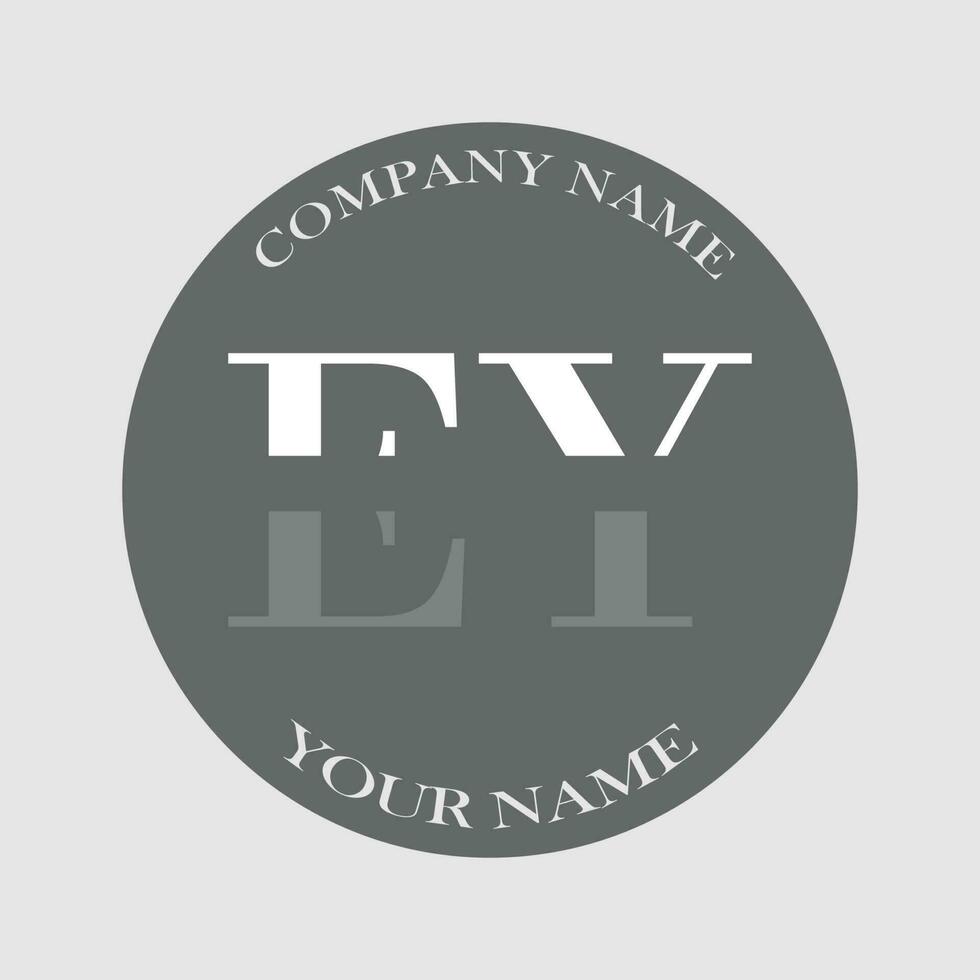 eerste ey logo brief monogram luxe hand- getrokken vector
