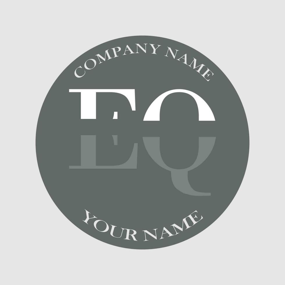 eerste eq logo brief monogram luxe hand- getrokken vector
