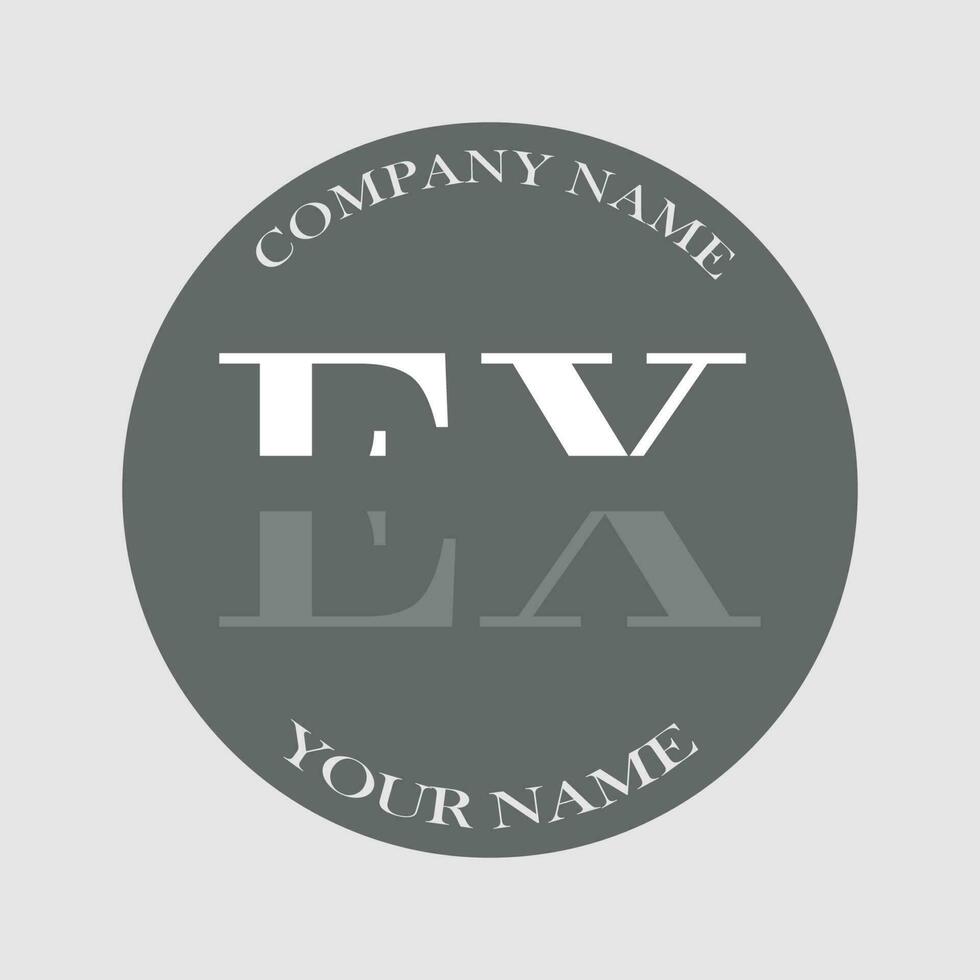 eerste ex logo brief monogram luxe hand- getrokken vector
