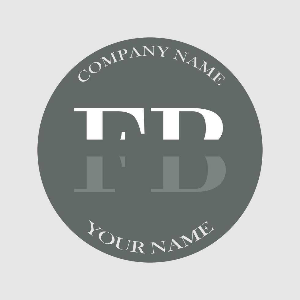 eerste fb logo brief monogram luxe hand- getrokken vector