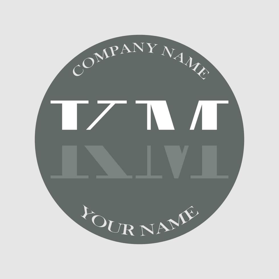 eerste km logo brief monogram luxe hand- getrokken vector