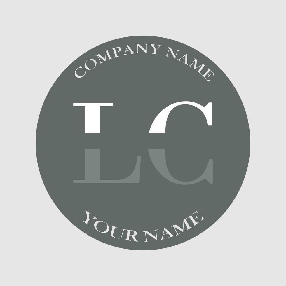 eerste lc logo brief monogram luxe hand- getrokken vector