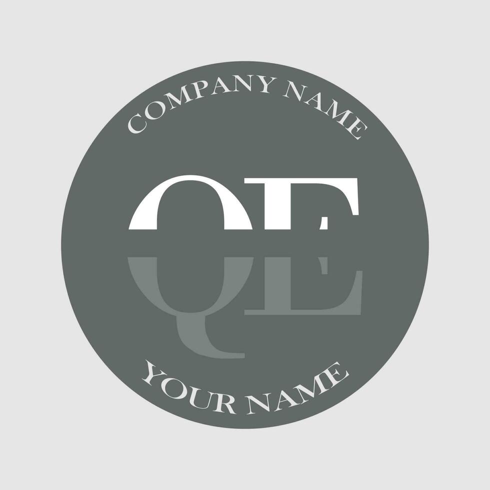 eerste qe logo brief monogram luxe hand- getrokken vector