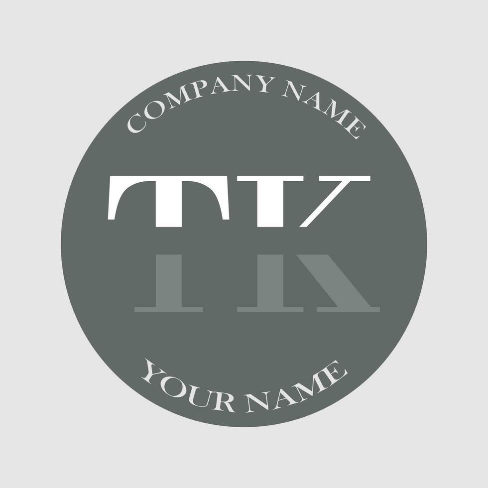 eerste tk logo brief monogram luxe hand- getrokken vector