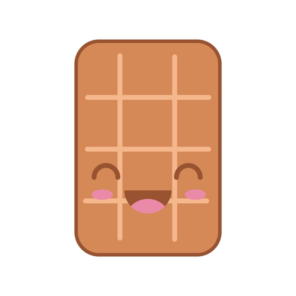 zoete cookie kawaii lijn en vul stijlicoon vector