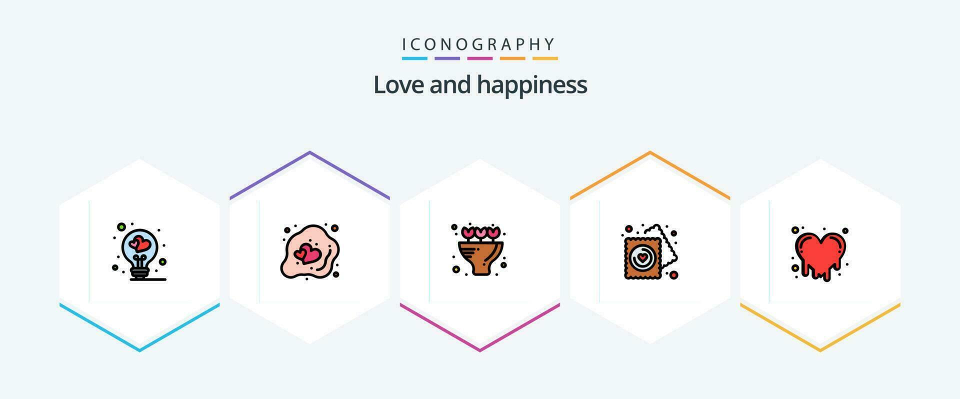 liefde 25 gevulde lijn icoon pak inclusief gek liefde. bruiloft. liefde. feest. hart vector