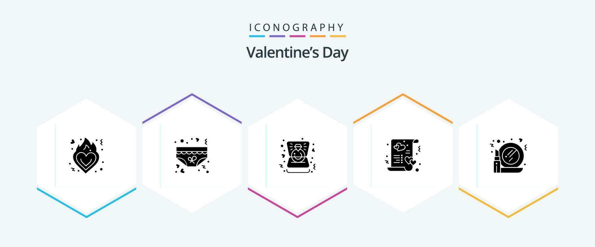 valentijnsdag dag 25 glyph icoon pak inclusief trouwen. nodig uit. romantiek. hart. bruiloft vector