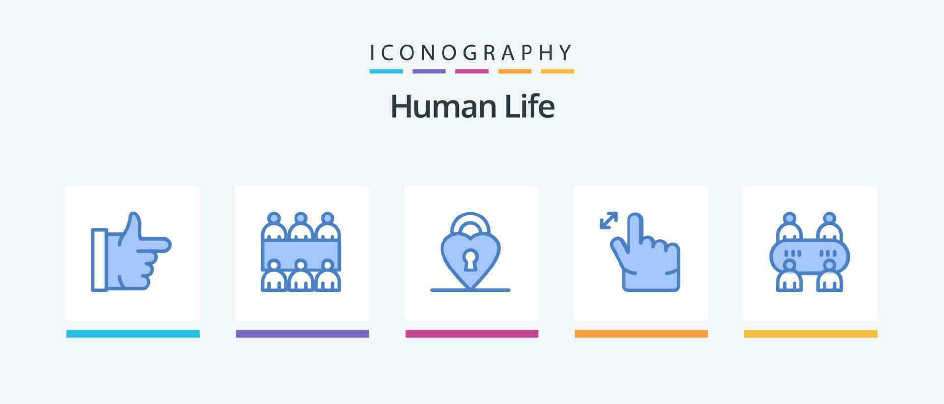 menselijk blauw 5 icoon pak inclusief . privaat. tafel. casino. creatief pictogrammen ontwerp vector
