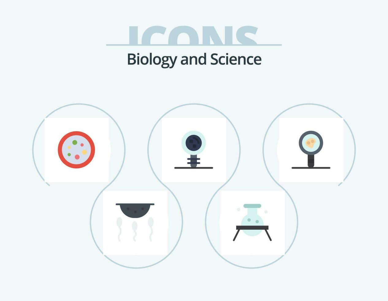 biologie vlak icoon pak 5 icoon ontwerp. chromosoom. biologie. gevaarlijk. laboratorium. uitrusting vector