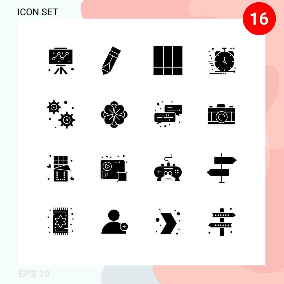 16 creatief pictogrammen modern tekens en symbolen van uitrusting instelling ontwikkeling rooster bedrijf Product bewerkbare vector ontwerp elementen