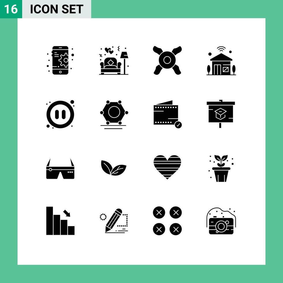 16 creatief pictogrammen modern tekens en symbolen van video multimedia ventilator audio iot bewerkbare vector ontwerp elementen