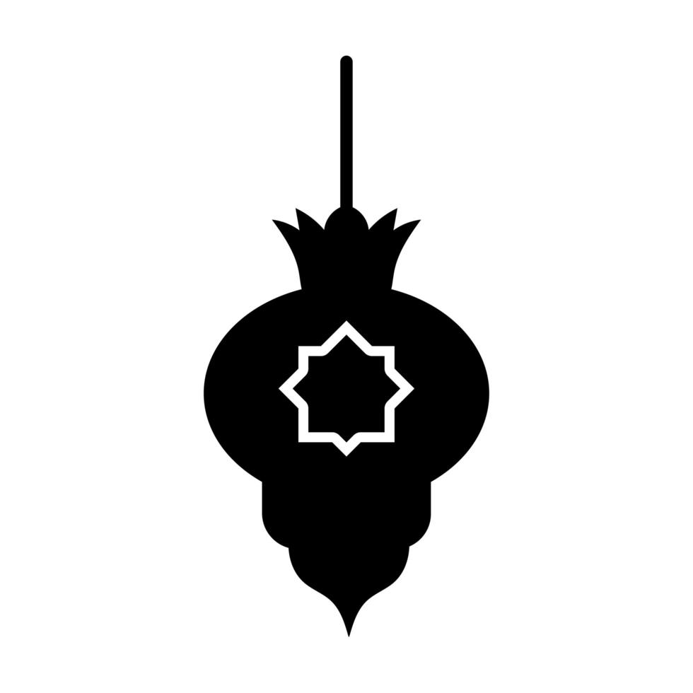 ramadan kareem lamp hangende lijnstijl vector