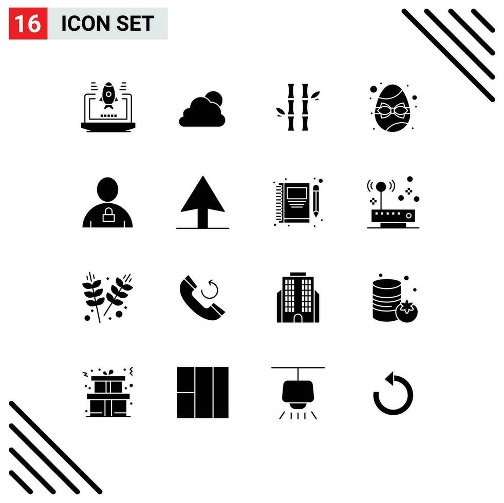 16 creatief pictogrammen modern tekens en symbolen van lichaam ei Woud geschenk verjaardag bewerkbare vector ontwerp elementen