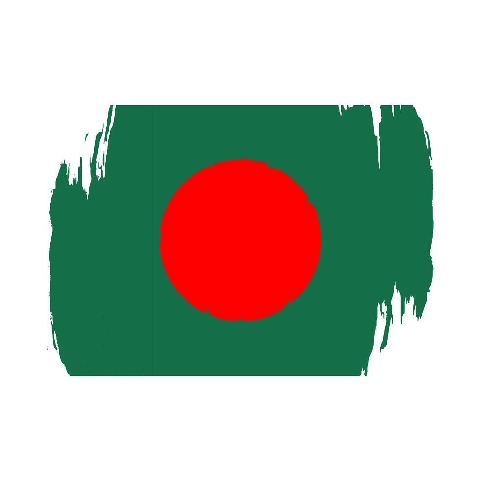 Bangladesh vlag met borstel beroertes vector illustratie, Bangladesh vlag borstel vector