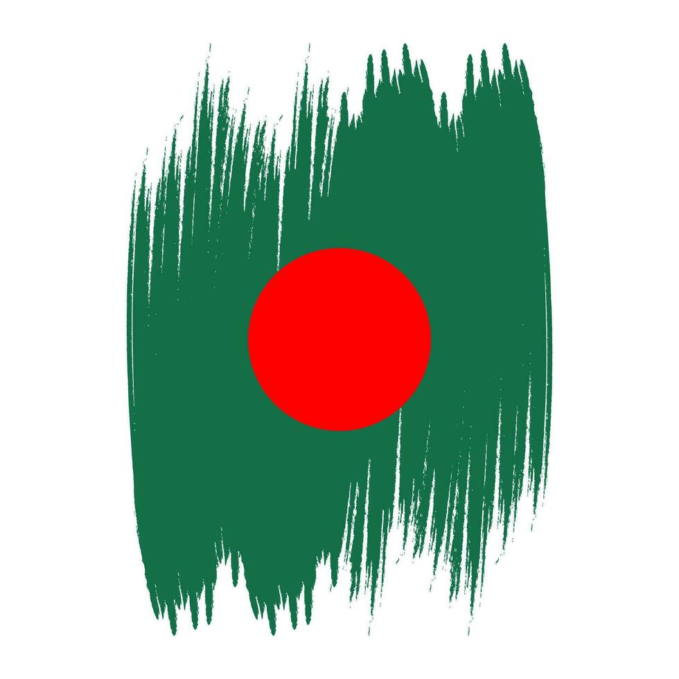 Bangladesh vlag met borstel beroertes vector illustratie, Bangladesh vlag borstel vector