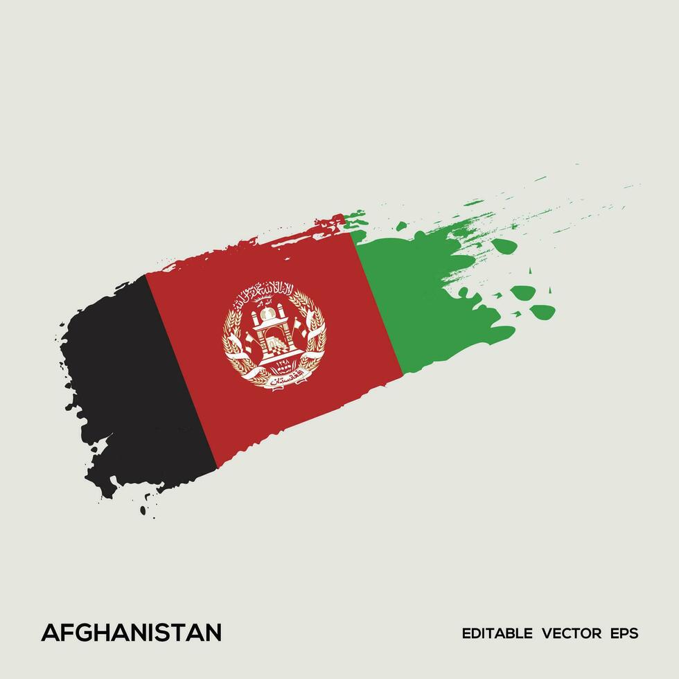 afghanistan vlag borstel vector illustratie, afghanistan vlag borstel beroerte