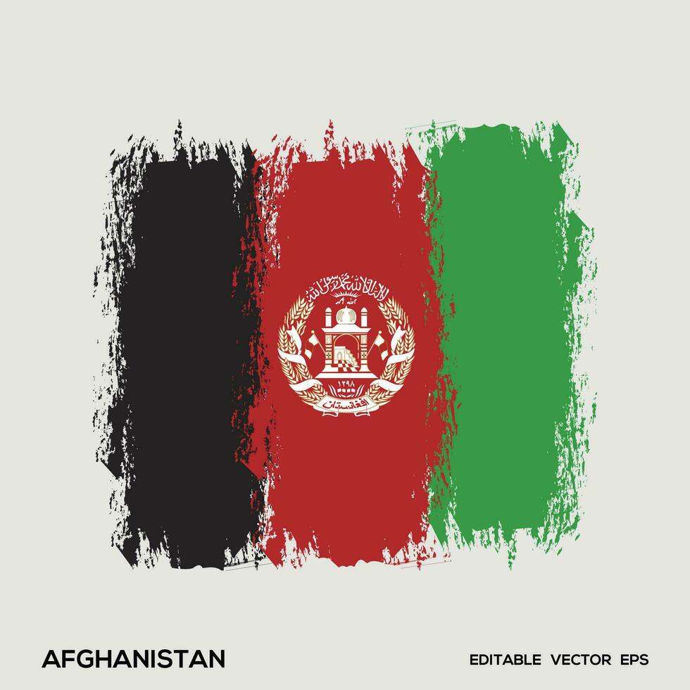 afghanistan vlag borstel vector illustratie, afghanistan vlag borstel beroerte