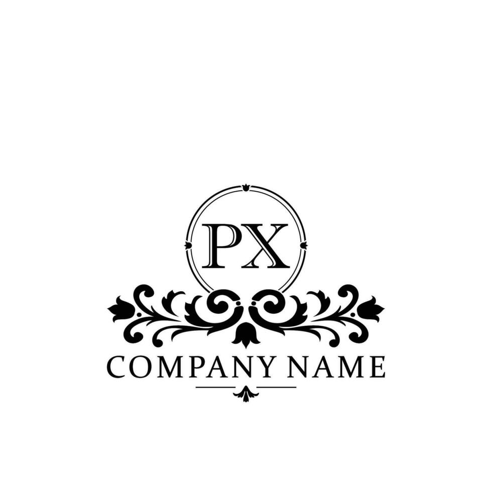 eerste brief px gemakkelijk en elegant monogram ontwerp sjabloon logo vector