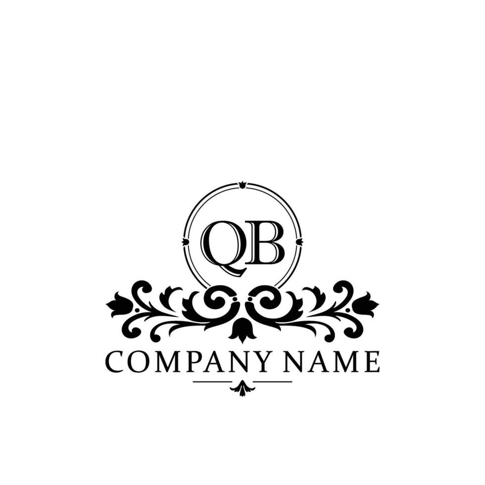 eerste brief qb gemakkelijk en elegant monogram ontwerp sjabloon logo vector