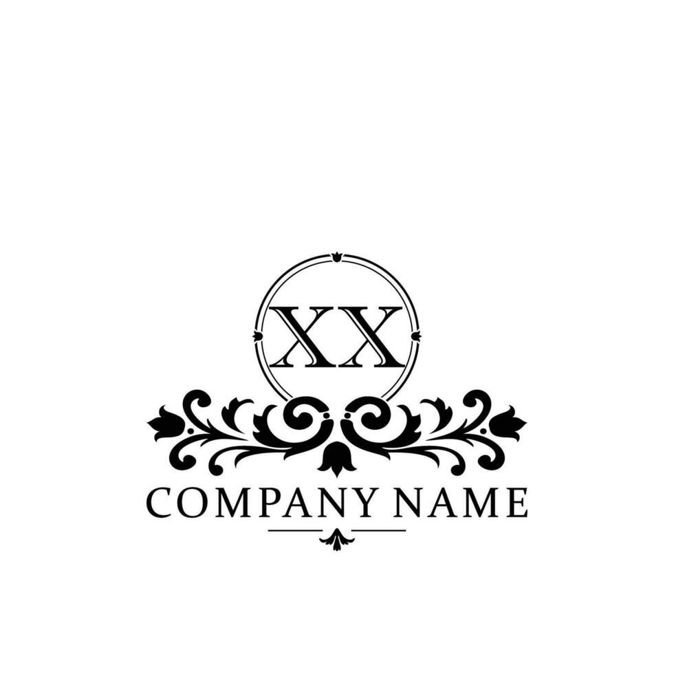 eerste brief xx gemakkelijk en elegant monogram ontwerp sjabloon logo vector