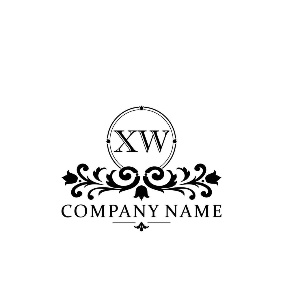 eerste brief xw gemakkelijk en elegant monogram ontwerp sjabloon logo vector