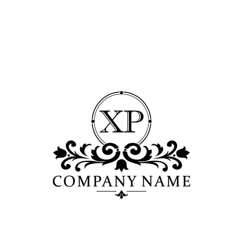 eerste brief xp gemakkelijk en elegant monogram ontwerp sjabloon logo vector