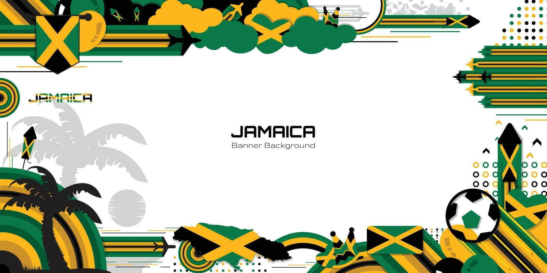 gelukkig onafhankelijkheid dag van Jamaica, illustratie achtergrond ontwerp, land thema vector