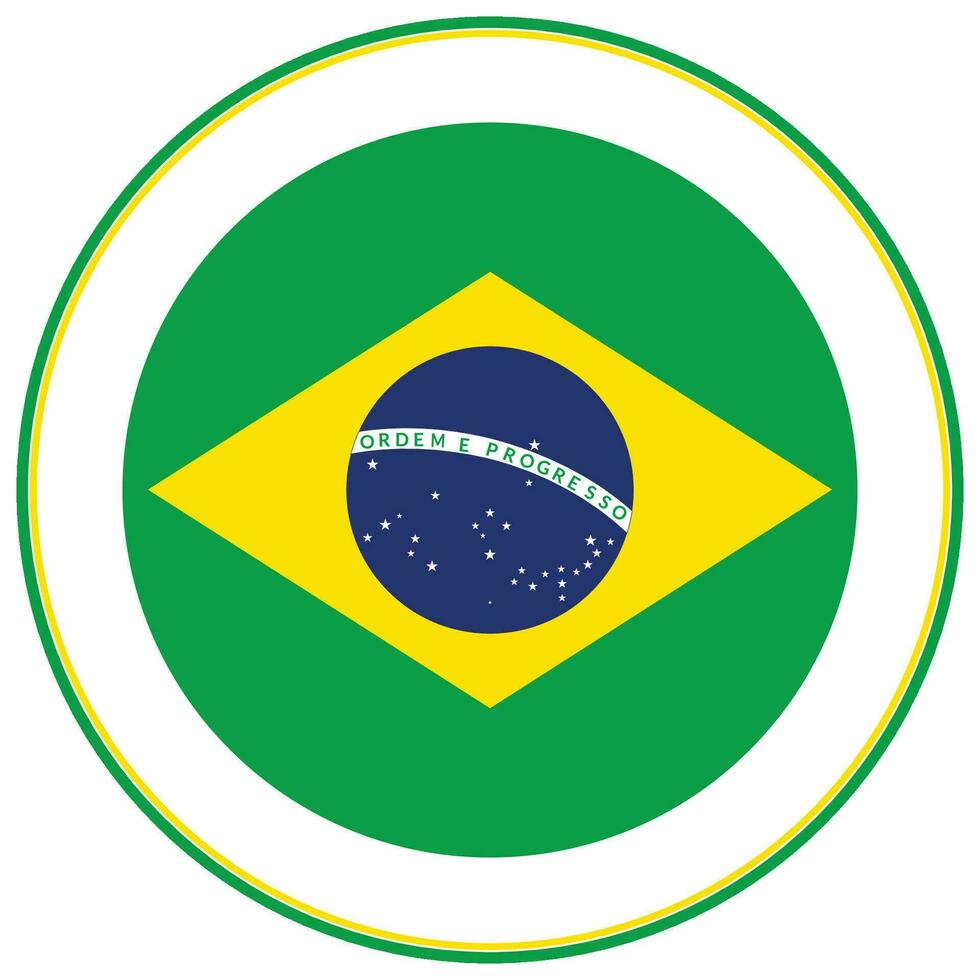 vlag van Brazilië. Brazilië vlag vorm geven aan. vector