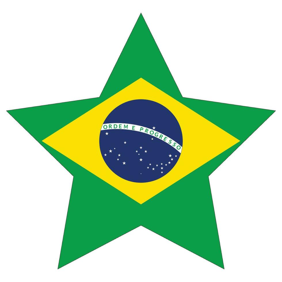 vlag van Brazilië. Brazilië vlag vorm geven aan. vector